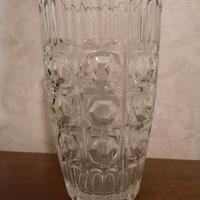 Grande art decò vaso vetro pressato altezza 22 cm