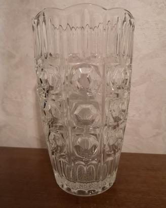 Grande art decò vaso vetro pressato altezza 22 cm