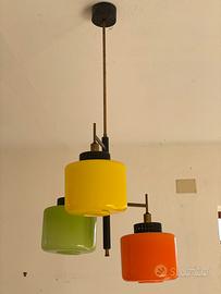 Lampadario Stilnovo 1950 Vintage 3 colori