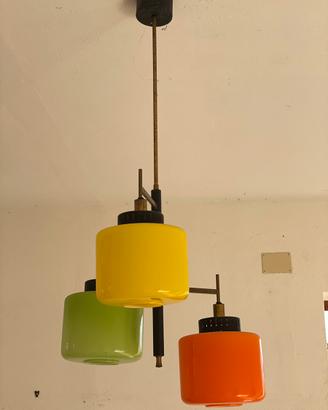 Lampadario Stilnovo 1950 Vintage 3 colori