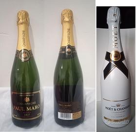 3 Champagne, Moet Ice e Paul Maro Black Edition