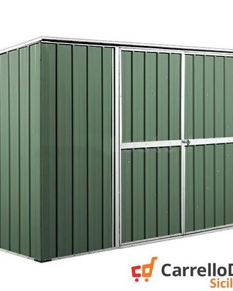 Capanno attrezzi in Acciaio 345x186 verde scuro