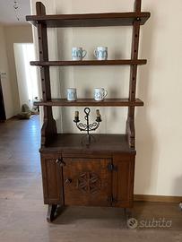 Credenza libreria Tarpac in castagno massello