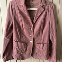 Blazer velluto rosa