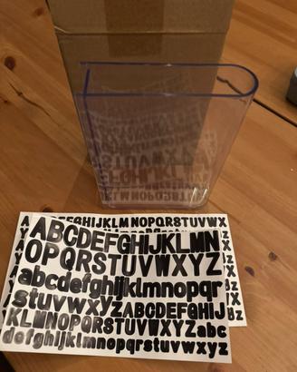 Vaso a forma di libro personalizzabile trasparente