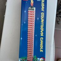 LEGO holiday countdown candle