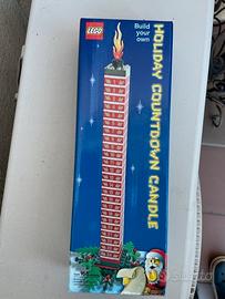 LEGO holiday countdown candle