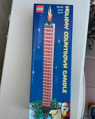 LEGO holiday countdown candle