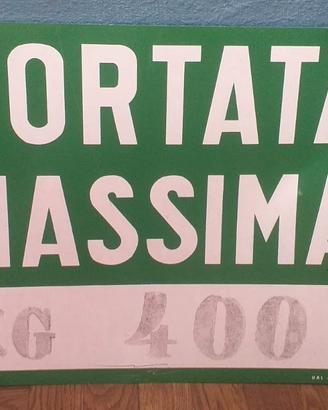Cartello portata massima