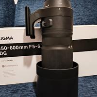 obiettivo sigma-canon 150-600mm