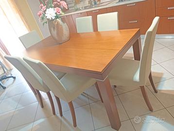 Tavolo in ciliegio e sedie Calligaris