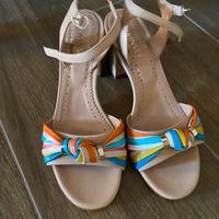Sandali in pelle con tacco