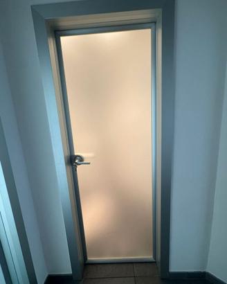 Porte battenti vetro satinato + alluminio