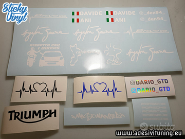 Adesivi Stickers Decals Tuning per auto a partire da 2 euro.  www.adesivituning.eu