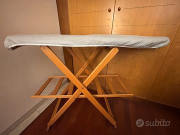 Asse da stiro Valsecchi con struttura in legno mas