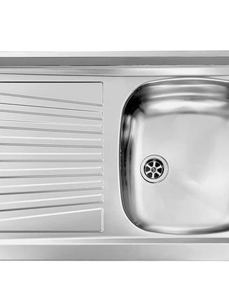 lavello d'appoggio 80x50 1vasca  destra mondial 
