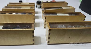 Lotto 22 obiettivi per microscopio - Leitz, ecc