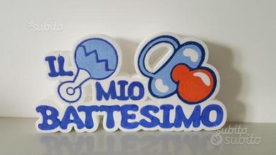 Scritta polistirolo battesimo