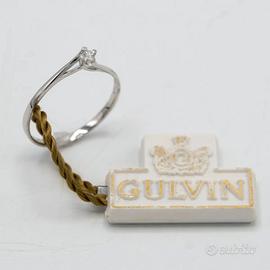 Anello solitario G U L V I N oro bianco18kt E.1701