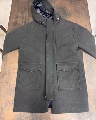 Cappotto Selected Homme Lana Verde Parka tg XL
