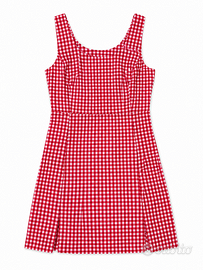 Vestito a quadretti rosso e bianco
