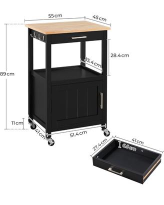 carrello cucina con ruote e cassetti