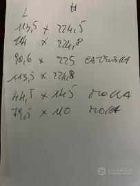 Zanzariere varie misure