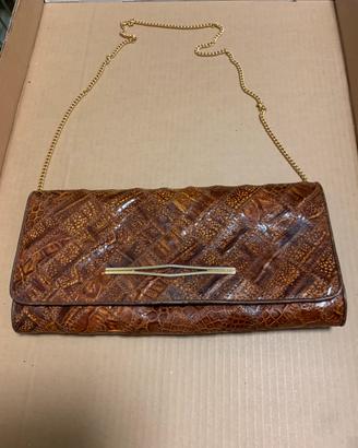 Pochette Vintage in pelle di serpente