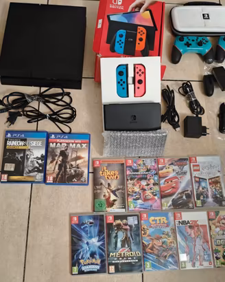 PlayStation 4 + Nintendo Switch Oled