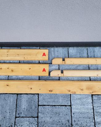 Ricambi Perline Casetta Legno sp. 28mm 2x3