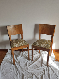 Coppia di sedie in legno vintage