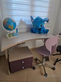Set scrivania sedia comodino