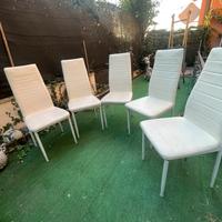 Set sedie bianche