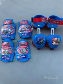 Set pattini roller skate bambino 