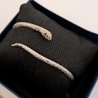 Bracciale in argento 925 a forma di serpente 