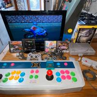 Postazione retrogame PlayStation accessori vari