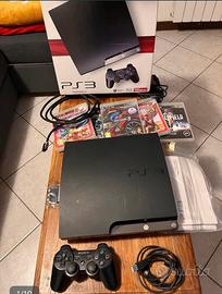 Sony PlayStation 3 PS3 slim console CIB + 5 giochi