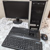 PC fisso + monitor + webcam + wifi