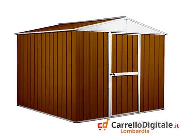 Box porta attrezzi lamiera 276x260 legno scuro