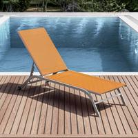 Lettino (due pezzi) prendisole in acciaio