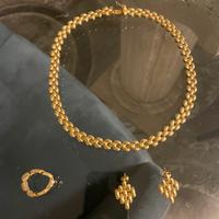 Parure oro 18k collier - orecchini ed anello