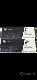 2 cartucce toner originali HP 12A Q2612A – nuove