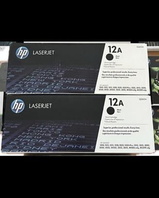2 cartucce toner originali HP 12A Q2612A – nuove