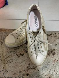 Igi&Co scarpe da donna – n. 37 – pelle – panna/oro