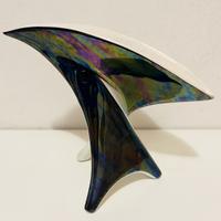 vaso in ceramica iridescente anni'60