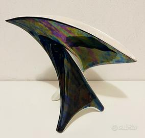 vaso in ceramica iridescente anni'60