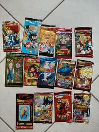 Lotto bustine lamincards Dragon ball sigillate