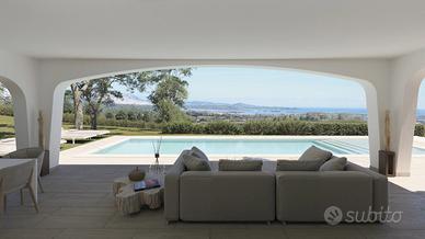 Prestigiosa villa con incantevole vista mare e ter