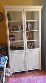 Libreria Vetrina in Stile Arte Povera – Bianca – O