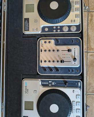 consolle dj completa Stanton c303 + mixer m202